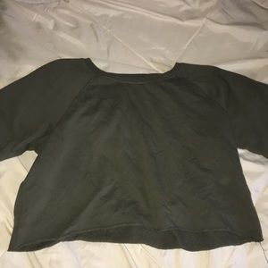 Green crop top
